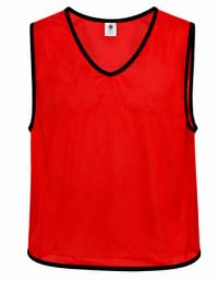Training Bibs Pack of 12 Single Color Mesh Sports Vests