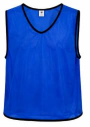 Training Bibs Pack of 12 Single Color Mesh Sports Vests