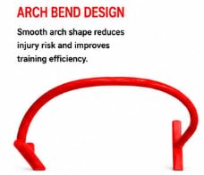 FALAH Arch Bend Hurdles for Agility & Speed Training, Red