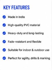 Training Cone Blue 30cm Heavy-Duty PVC Sports Cone Pack of 6