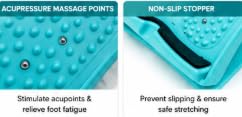 Calf Stretcher Stretching Board with Acupressure Design, Blue