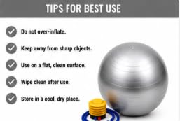 AL FALAH Anti-Burst Exercise Gym Ball with Foot Pump