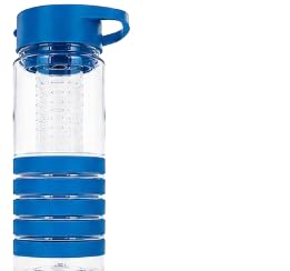 Infuser Water Bottle with Fruit Strainer, purple, Clear