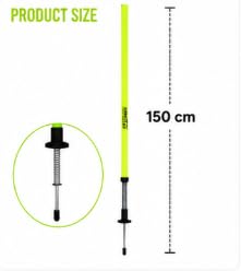 AI Falah PVC Spring Base Pole 150 cm, Neon Green