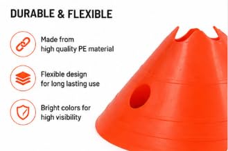 Flat Training Cones for Football, Basketball & Agility Drills