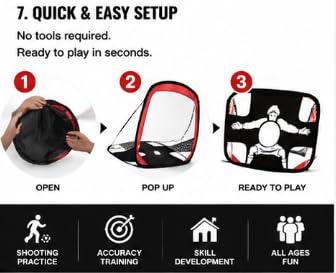 Portable Football Goal Foldable Pop-Up for Shooting Training
