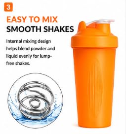 FALAH Shaker Bottle 600ml with Flip-Top Lid BLUE