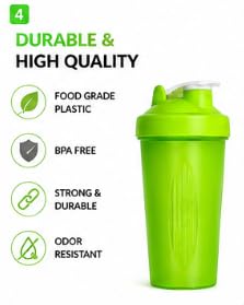 FALAH Shaker Bottle 600ml with Flip-Top Lid BLUE