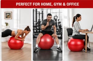 AL FALAH Anti-Burst Exercise Gym Ball with Foot Pump