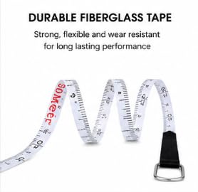 Fiber Measuring Tape, 50M/165FT, Classic Yellow