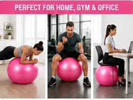 AL FALAH Anti-Burst Exercise Gym Ball with Foot Pump