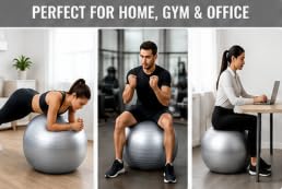 AL FALAH Anti-Burst Exercise Gym Ball with Foot Pump