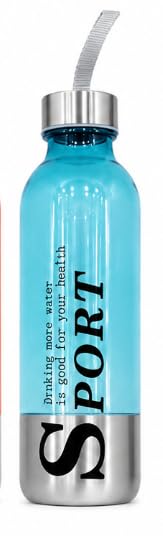 Sports Water Bottles Pack of 6 with Carrying Strap