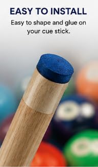 Master Billiard Cue Tips 12mm Blue Replacement Pack of 50