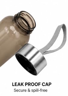 Sports Water Bottles Pack of 6 with Carrying Strap