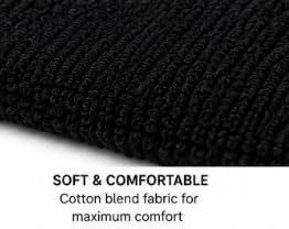 Sports Headband Soft Cotton Sweat Band for Gym & Running black