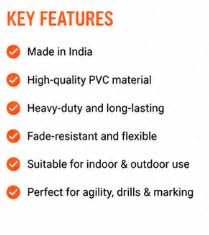 Klynex Training Cone Pack of 6, 23cm Heavy-Duty PVC Orange