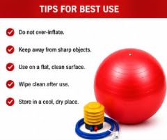 AL FALAH Anti-Burst Exercise Gym Ball with Foot Pump