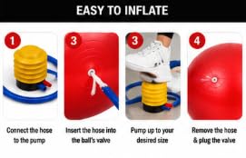 AL FALAH Anti-Burst Exercise Gym Ball with Foot Pump