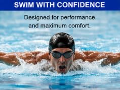 AL FALAH Swimming Goggles for Men & Women, Adult Swim Goggles, Comfortable Anti-Fog Swimming Goggles with Adjustable Strap for Pool, Training & Swimming