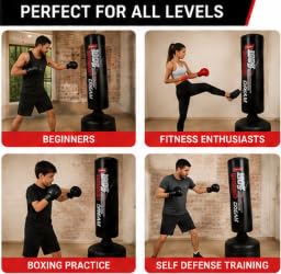 Al Falah Freestanding Boxing Punching Bag with Fillable Base