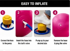 AL FALAH Anti-Burst Exercise Gym Ball with Foot Pump