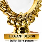 Champion Award Trophy with Crystal Globe, 17 cm