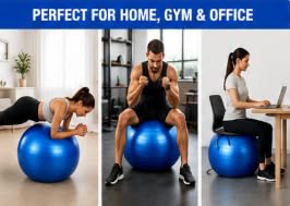 AL FALAH Anti-Burst Exercise Gym Ball with Foot Pump