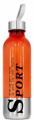 Sports Water Bottles Pack of 6 with Carrying Strap