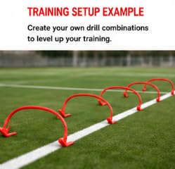 FALAH Arch Bend Hurdles for Agility & Speed Training, Red