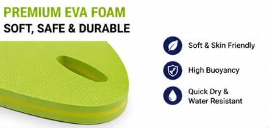 WALLOW EVA Kickboard for Swimming Training, Green