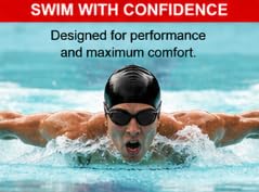 AL FALAH Swimming Goggles for Men & Women, Adult Swim Goggles, Comfortable Anti-Fog Swimming Goggles with Adjustable Strap for Pool, Training & Swimming