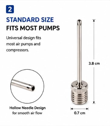 FALAH Ball Pump Inflation Needles Metal Needle Adapters Pack of 100