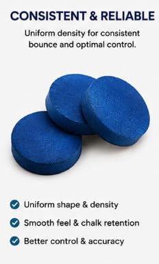 Master Billiard Cue Tips 12mm Blue Replacement Pack of 50