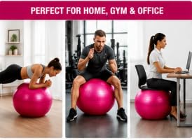 AL FALAH Anti-Burst Exercise Gym Ball with Foot Pump