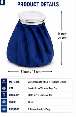 Reusable Ice Bag for Cold Therapy, 9 Inch Blue