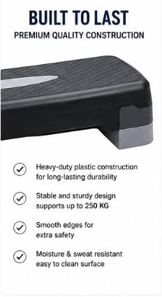 Falah Aerobic Step Platform Adjustable Fitness Stepper for Home Gym