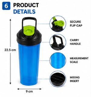 FALAH Shaker Bottle 700ml for Gym, Sports & Fitness
