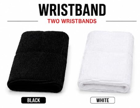 Sports Wristbands, Black and White