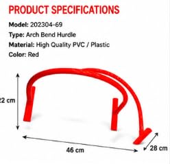 FALAH Arch Bend Hurdles for Agility & Speed Training, Red