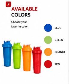 FALAH Shaker Bottle 600ml with Flip-Top Lid BLUE