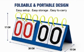 Al Falah Portable Flip Scoreboard 4 Digit Manual Score Keeper