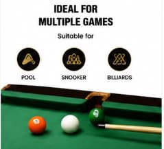 FALAH 2-Piece Wooden Billiard Cue Stick with 12mm Tip