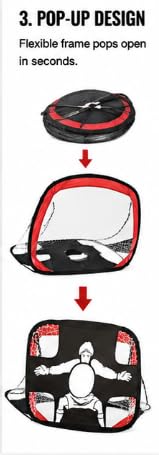 Portable Football Goal Foldable Pop-Up for Shooting Training