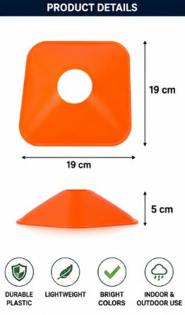 LL Sports Training Disc Cone Set Multi-Color with Carry Handle