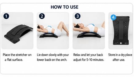 Lumbar Back Stretcher for Lower Back Pain Relief & Posture