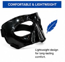 Face Guard Sports Mask, Black Glossy Finish, Protective