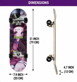 Complete Skateboard for Kids, Teens & Beginners 31 Inch