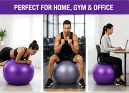 AL FALAH Anti-Burst Exercise Gym Ball with Foot Pump