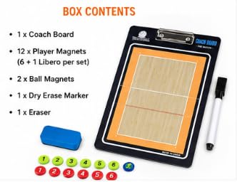 Volleyball Coaching Board Magnetic Dry Erase Tactical Clipboard